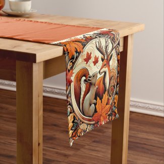 Autumn Leaves and Deer Table Runner