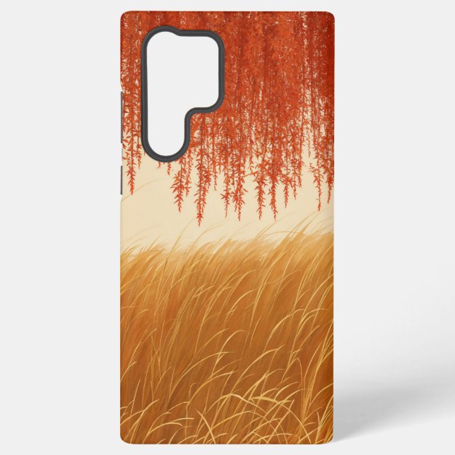 Autumn Leaves and Golden Field Phone Case (Back)