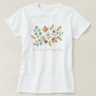 Autumn Leaves and Mahjong Breeze Vintage T-Shirt