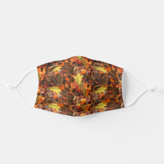 Autumn Leaves and Pine Cones Adult Cloth Face Mask