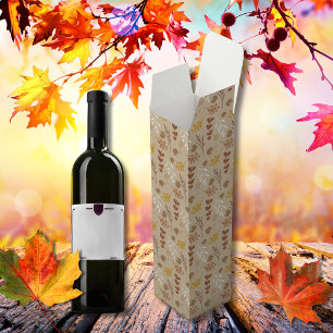 Autumn Leaves and Pumpkin harvest Wine Box