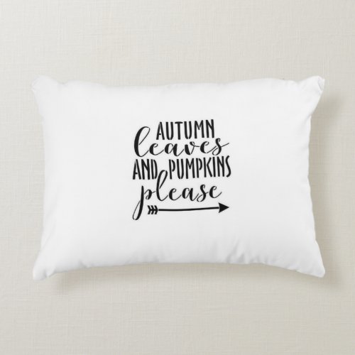 AUTUMN LEAVES AND PUMPKINS PLEASE FALL ACCENT PILLOW