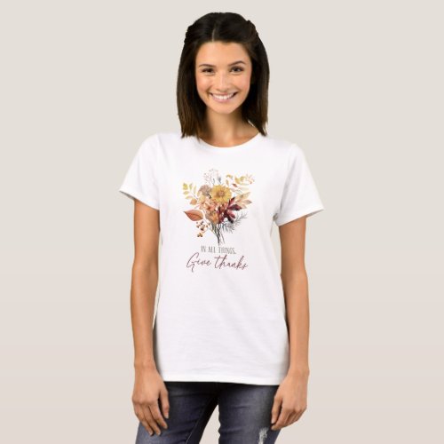 Autumn Leaves and Quote  T_Shirt