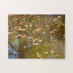 Autumn Leaves and Stream Reflection at Greenbelt Jigsaw Puzzle