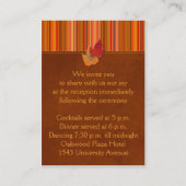 Autumn Leaves and Stripes Enclosure Card (Back)