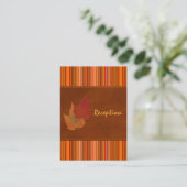 Autumn Leaves and Stripes Enclosure Card (Standing Front)