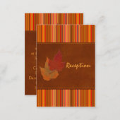 Autumn Leaves and Stripes Enclosure Card (Front/Back)