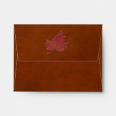 Autumn Leaves and Stripes Envelope for Reply Card (Back (Top Flap))