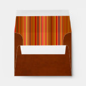 Autumn Leaves and Stripes Envelope for Reply Card (Back (Bottom))