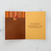 Autumn Leaves and Stripes Thank You Card (Inside)