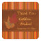 Autumn Leaves and Stripes Wedding Favor Sticker