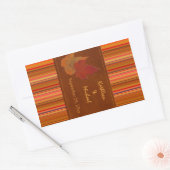 Autumn Leaves and Stripes Wine Label (Envelope)