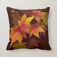 Autumn Leaves are Falling Throw Pillows
