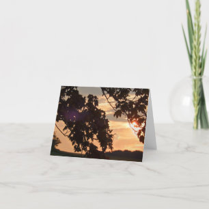 Autumn Leaves at Dusk Holiday Card