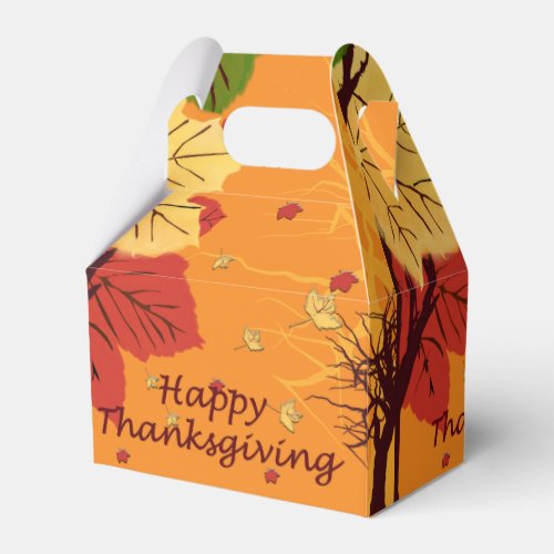 Autumn Leaves at Sunset Favor Boxes