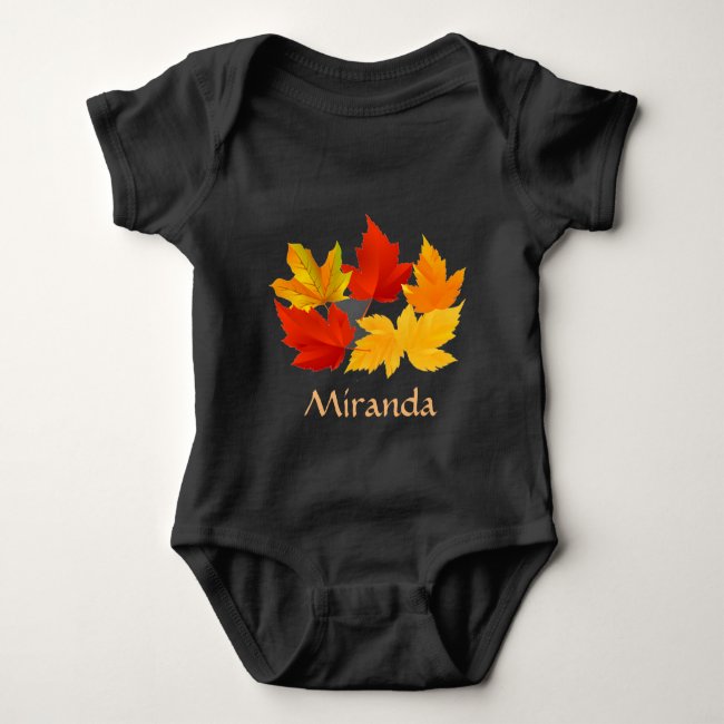 Autumn Leaves Baby Bodysuit