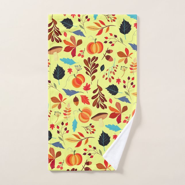 Autumn Leaves Bath Towel (Hand Towel)