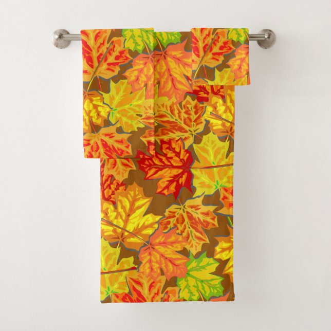 Autumn Leaves Bath Towel Set (Insitu)