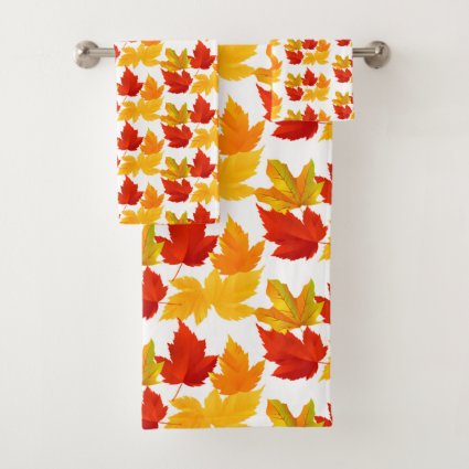 Autumn Leaves Bath Towel Set