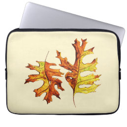 Autumn Leaves Beautiful Nature Watercolor Art Laptop Sleeve