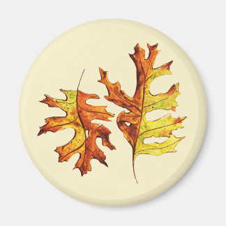 Autumn Leaves Beautiful Nature Watercolor Art Magnet