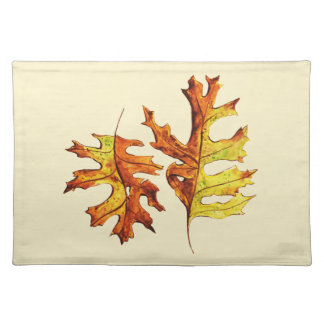Autumn Leaves Beautiful Nature Watercolor Art Placemat