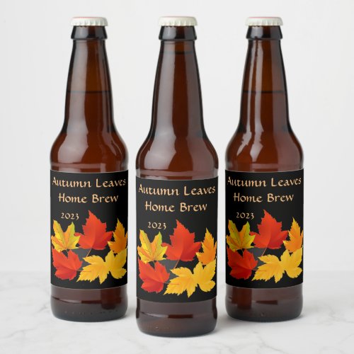 Autumn Leaves Beer Labels