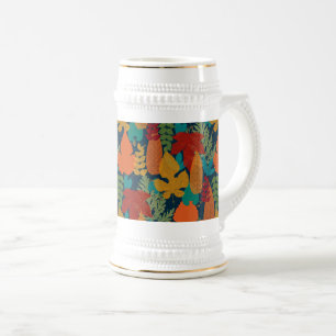 Autumn leaves beer stein