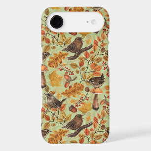 Autumn leaves, berries, mushrooms and wrens iPhone 17 air case