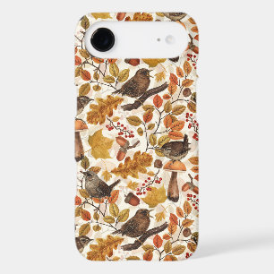 Autumn leaves, berries, mushrooms and wrens iPhone 17 air case