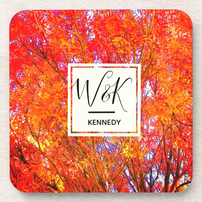 Autumn Leaves Beverage Coaster (Front)