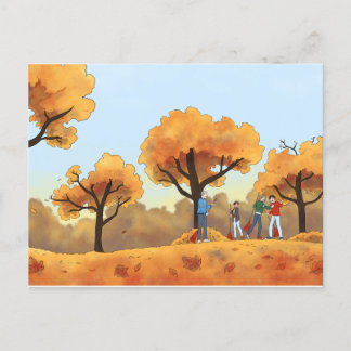 Autumn Leaves Bjornstad A&C postcard