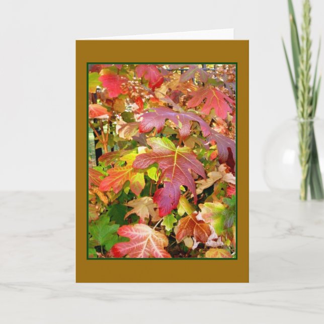 'Autumn Leaves' Blank Greeting Card (Front)