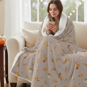 Autumn Leaves Blanket - Cozy Throw for Fall Decor