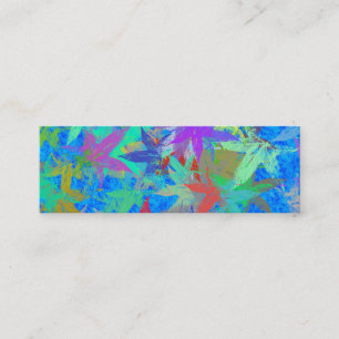 Autumn Leaves Blue Skies Mini Business Card