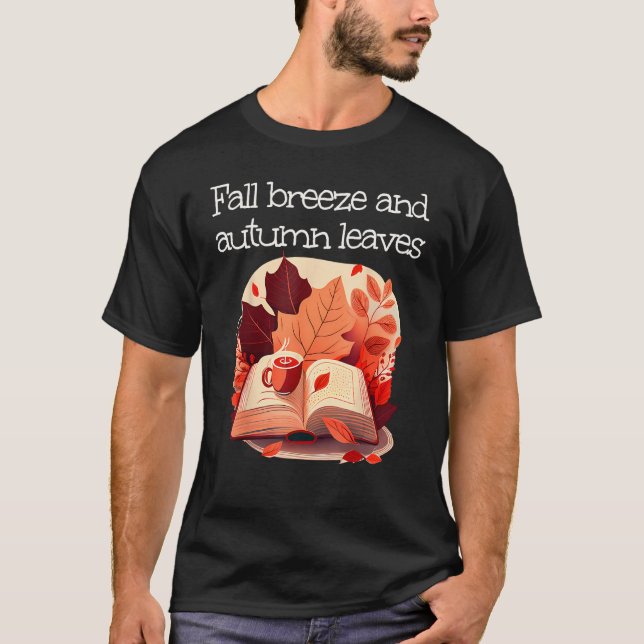 Autumn Leaves Book and Stuff for Autumn Season T-Shirt (Front)