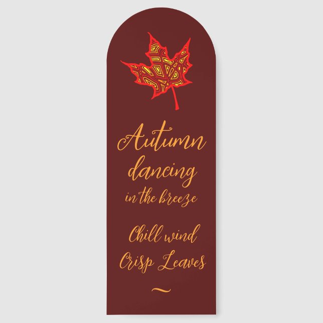 Autumn Leaves Bookmarks (Front)