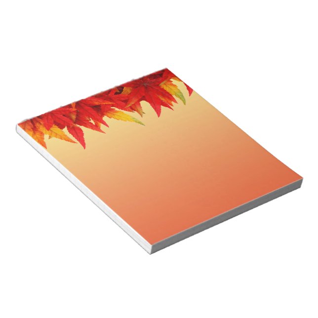 Autumn Leaves Border Notepad (Angled)