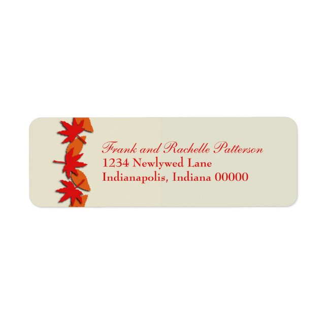 Autumn Leaves Border Return Address Labels (Front)