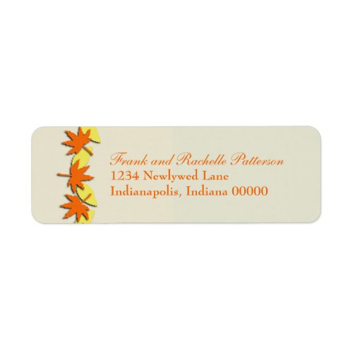 Autumn Leaves Border Return Address Labels