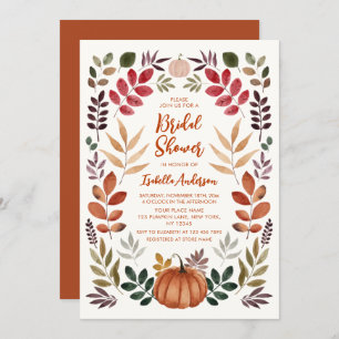 Autumn Leaves Bridal Shower Invitation