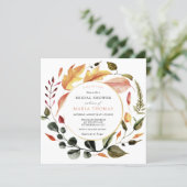 Autumn Leaves Bridal Shower Invitation (Standing Front)