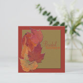 Autumn Leaves Bridal Shower Invitation (Standing Front)