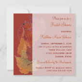 Autumn Leaves Bridal Shower Invitation (Back)