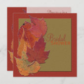 Autumn Leaves Bridal Shower Invitation (Front/Back)