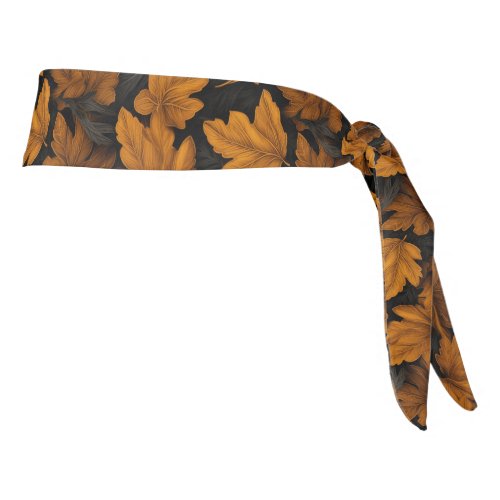 Autumn Leaves Brown And Orange Foliage  Tie Headband