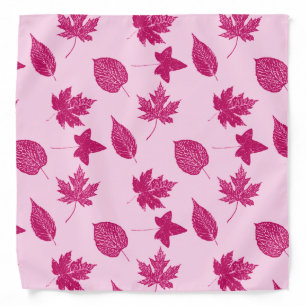 Autumn leaves - burgundy and shell pink bandana