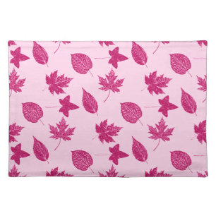Autumn leaves - burgundy and shell pink placemat