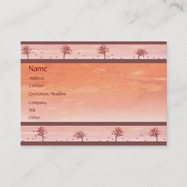Autumn Leaves Business Card (Front)
