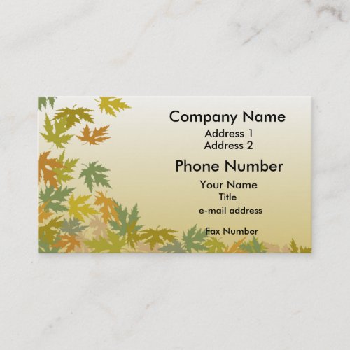 Autum Leaves Business Cards